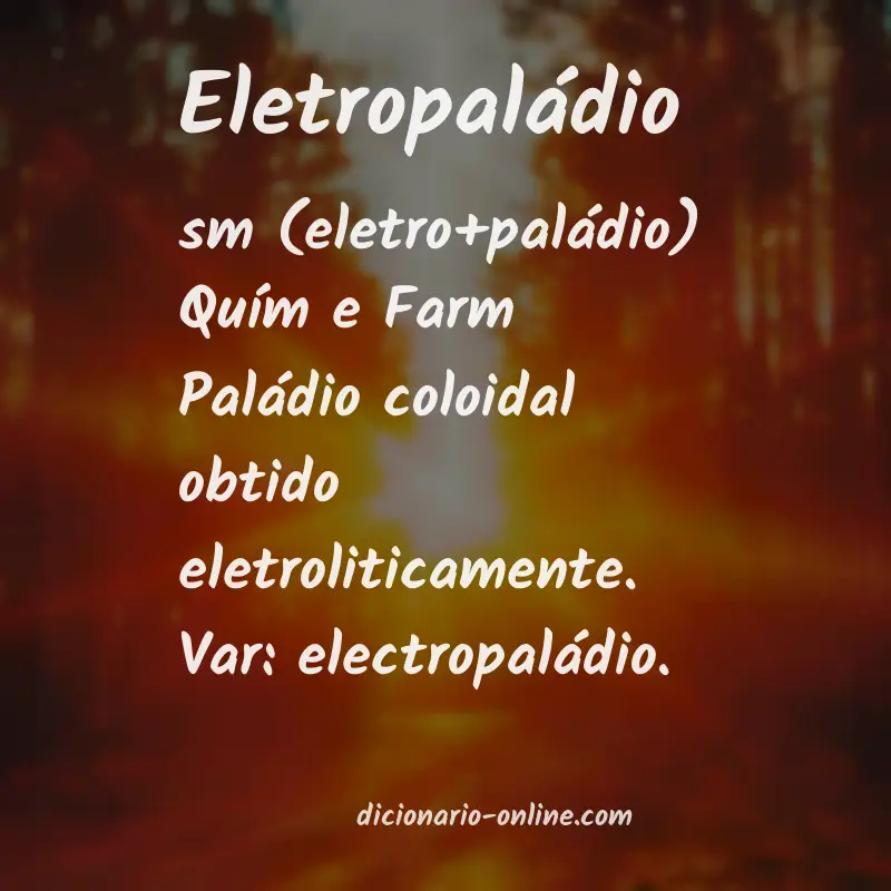 Significado de eletropaládio