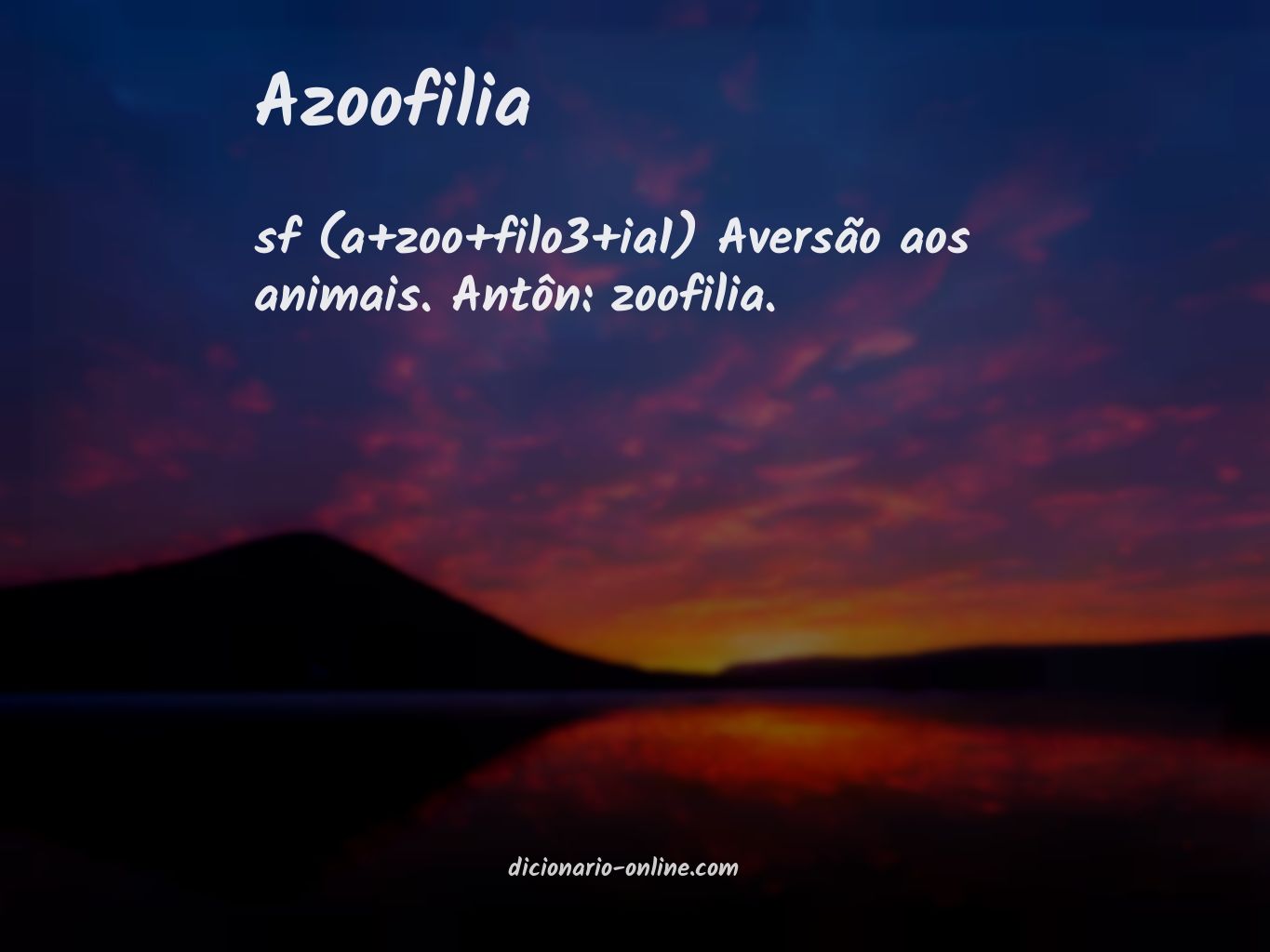 Significado de azoofilia