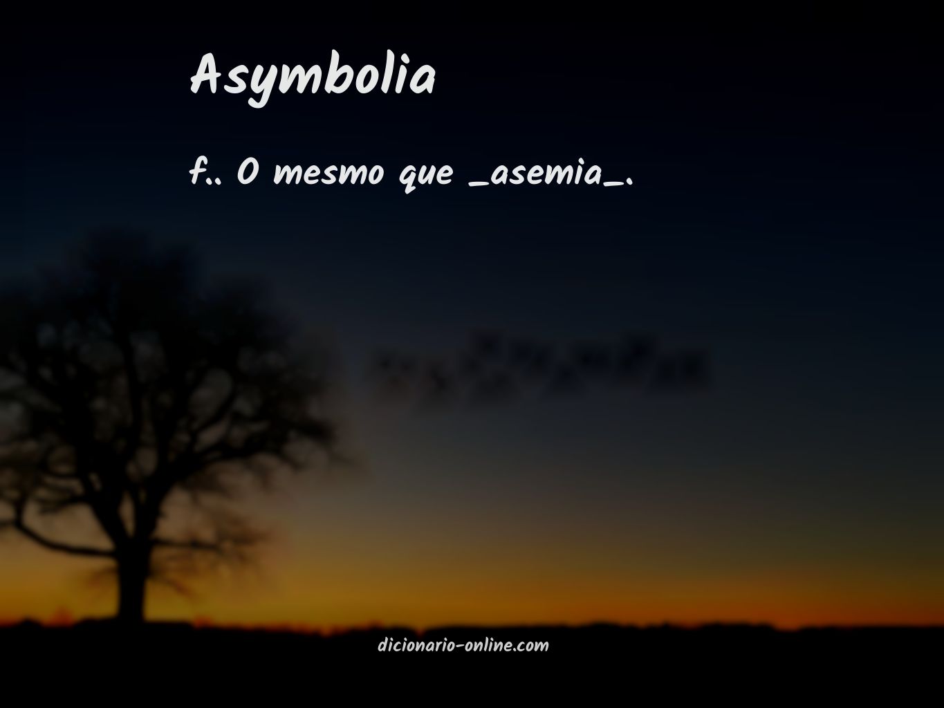 Significado de asymbolia