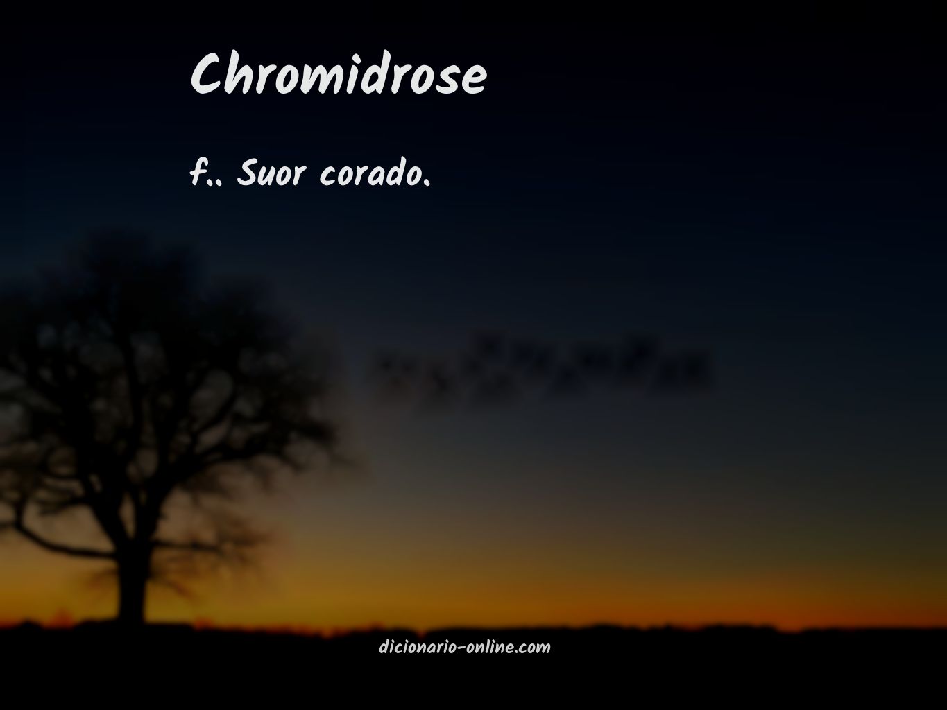 Significado de chromidrose