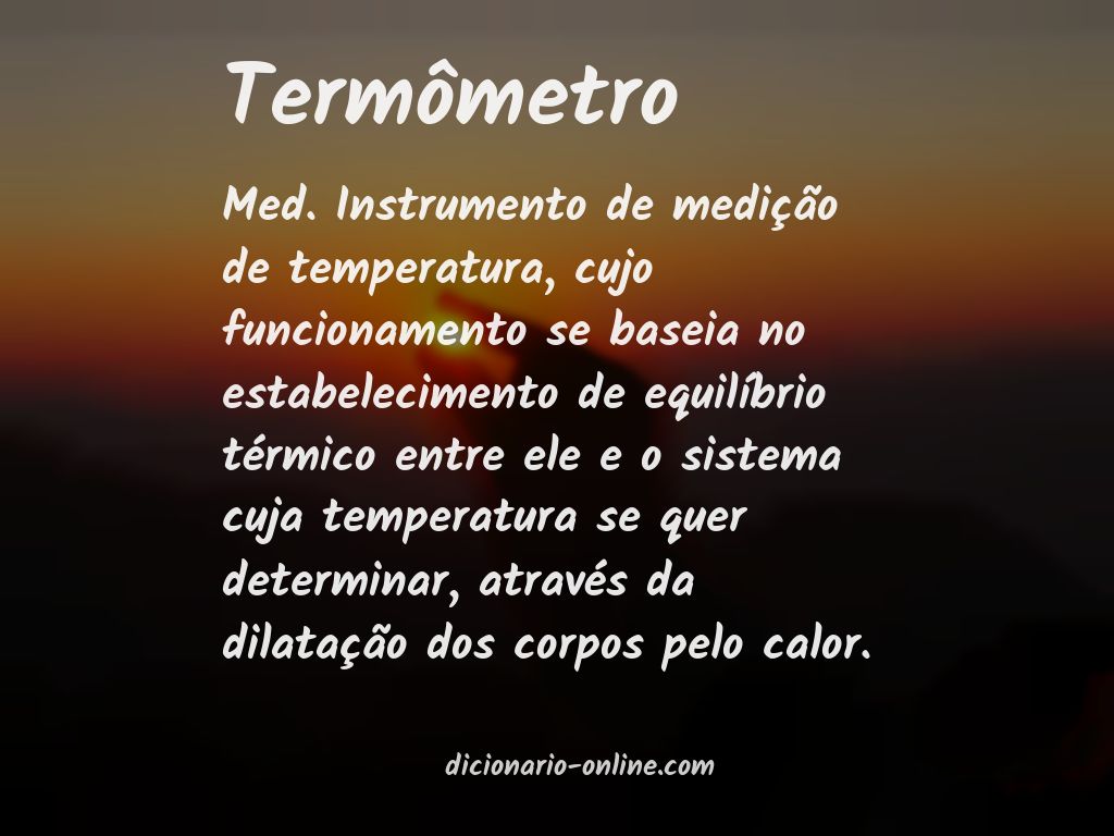 Significado de termômetro