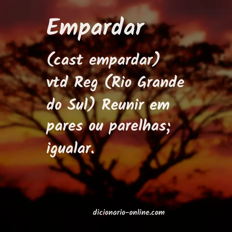 Significado de empardar