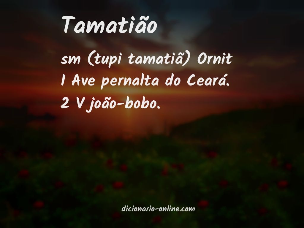 Significado de tamatião