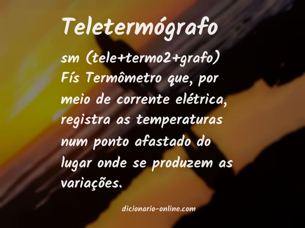 Significado de teletermógrafo