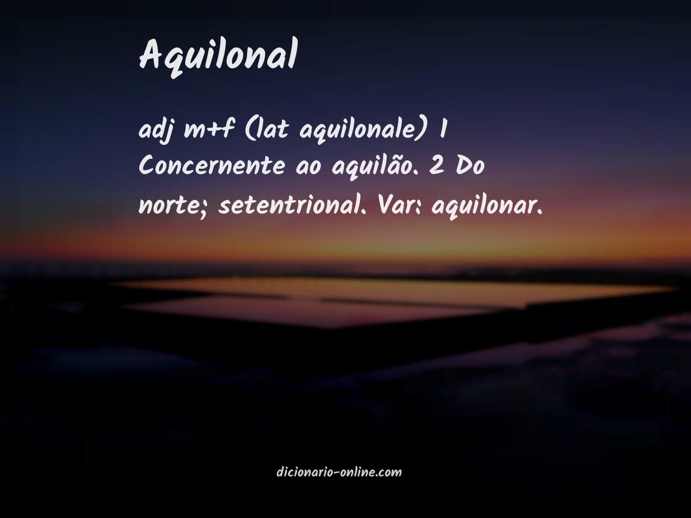 Significado de aquilonal