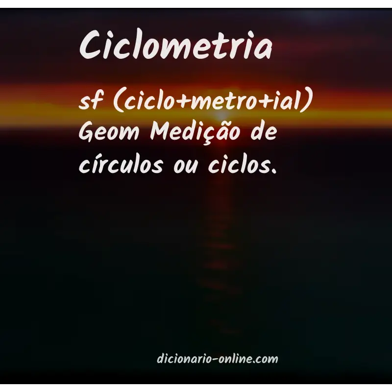 Significado de ciclometria