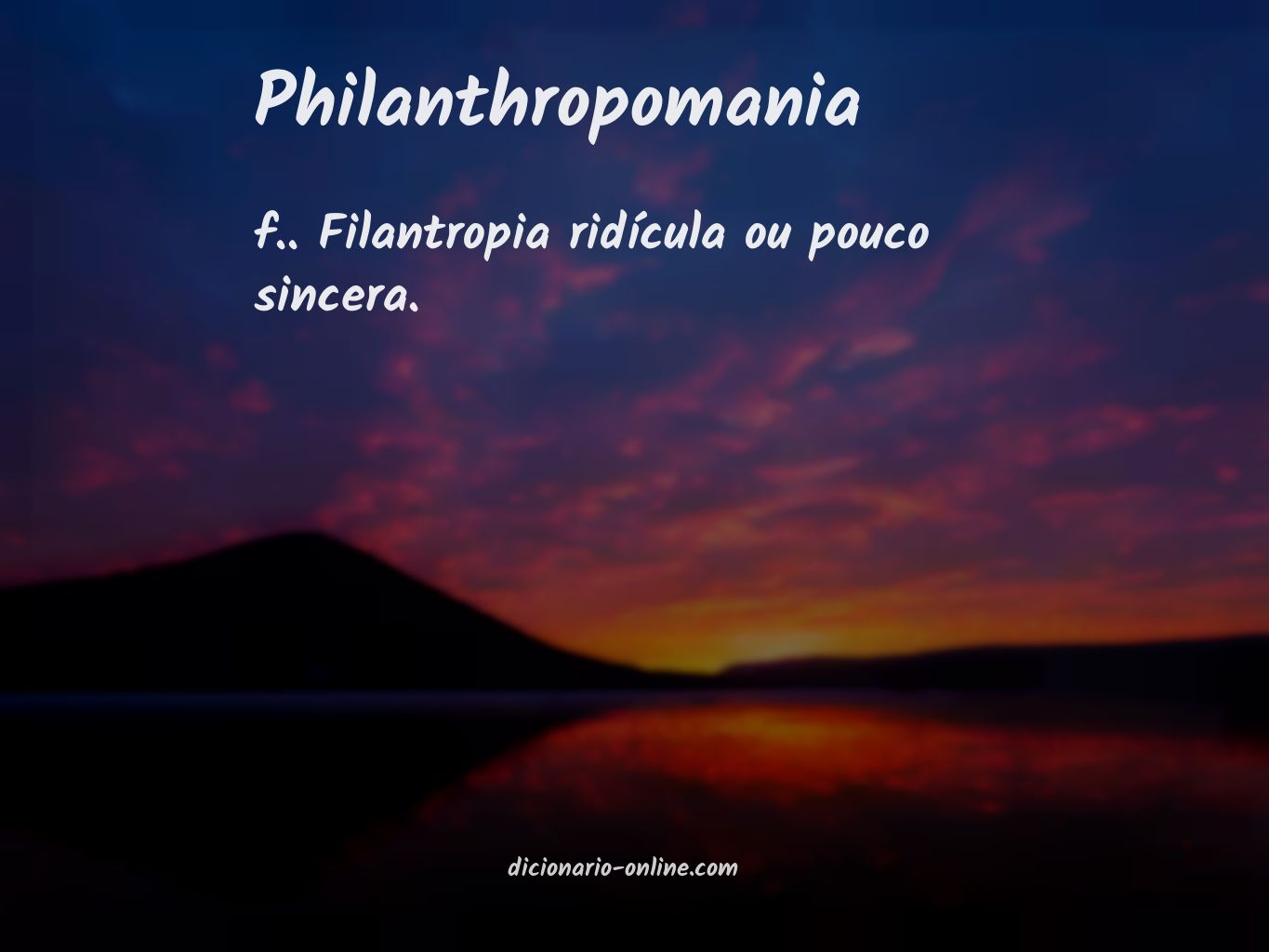 Significado de philanthropomania