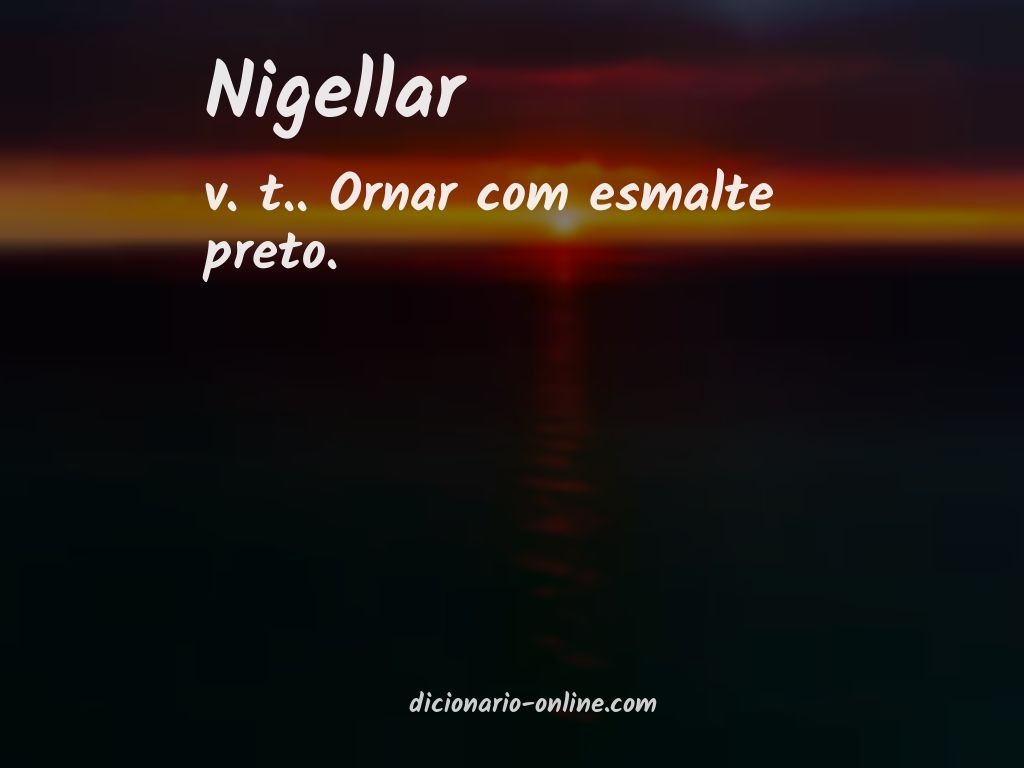 Significado de nigellar