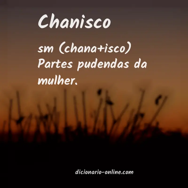 Significado de chanisco