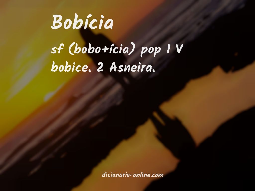 Significado de bobícia