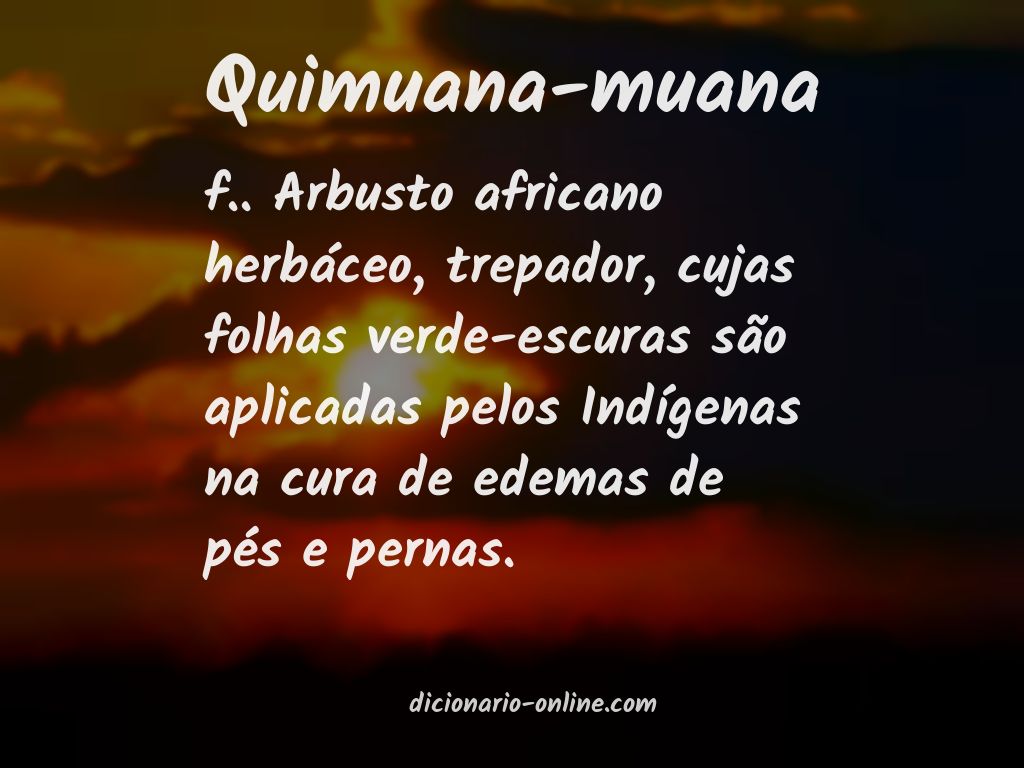 Significado de quimuana-muana