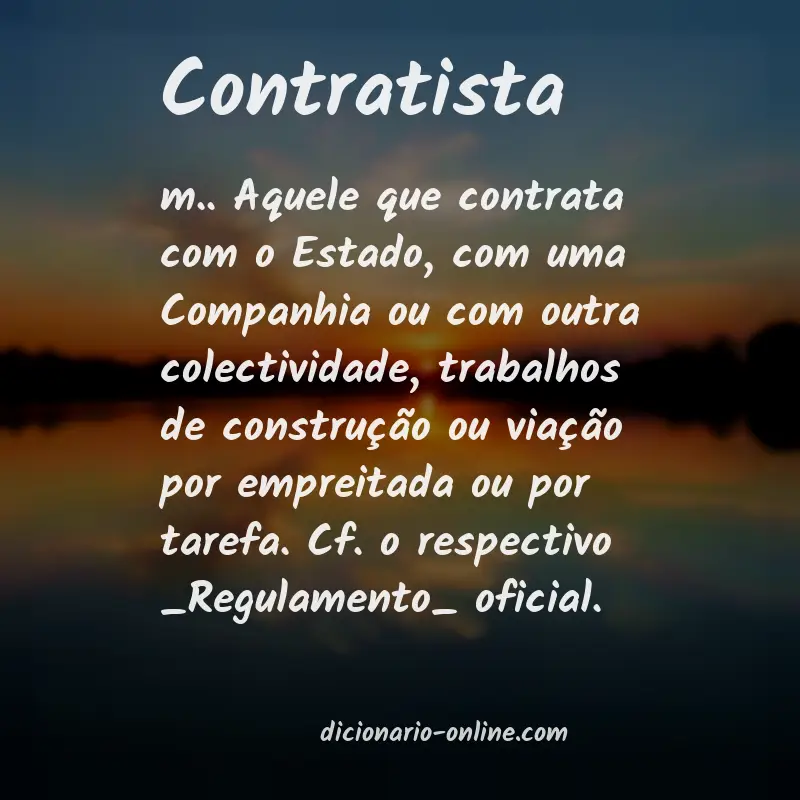 Significado de contratista