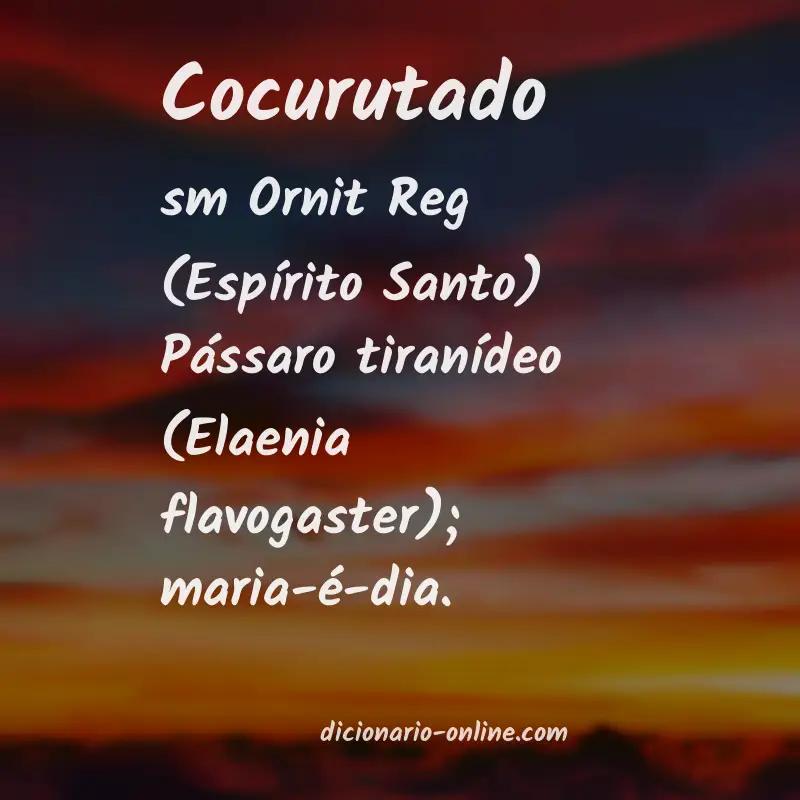 Significado de cocurutado