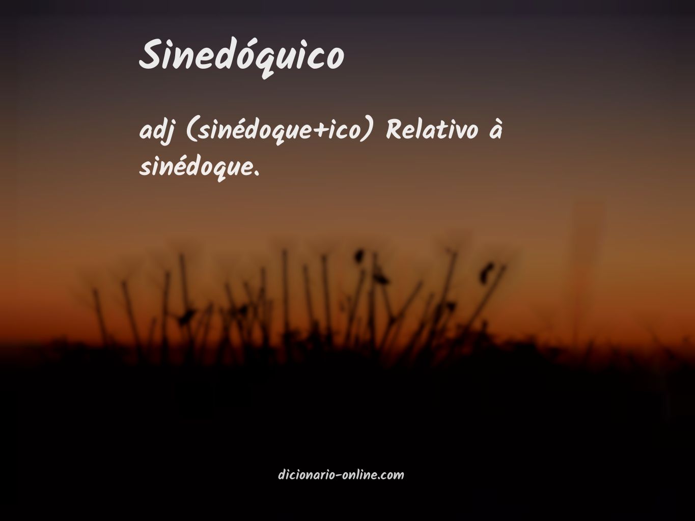 Significado de sinedóquico