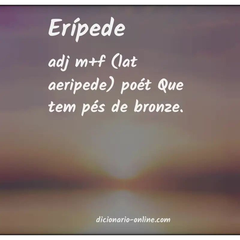 Significado de erípede