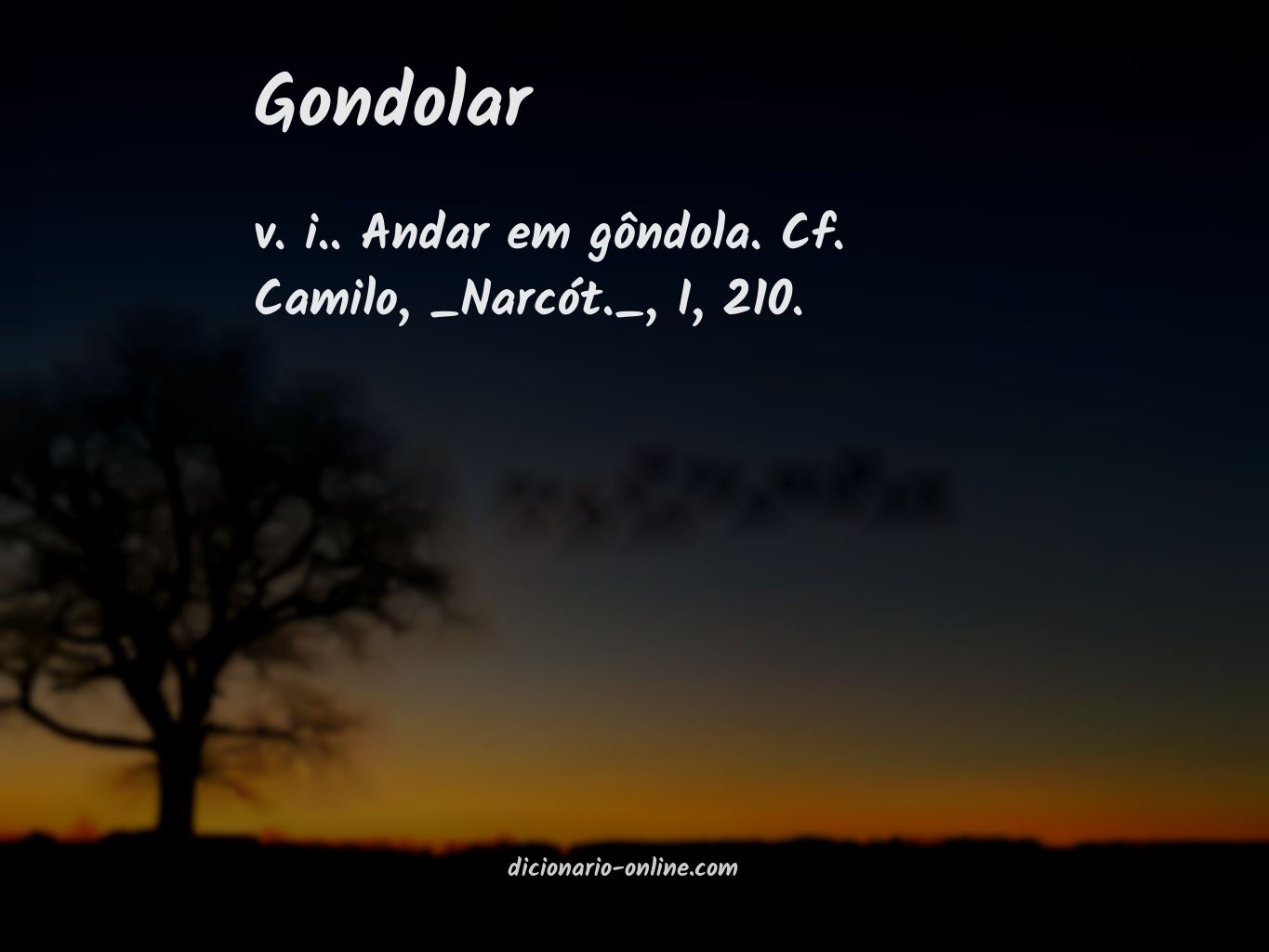 Significado de gondolar