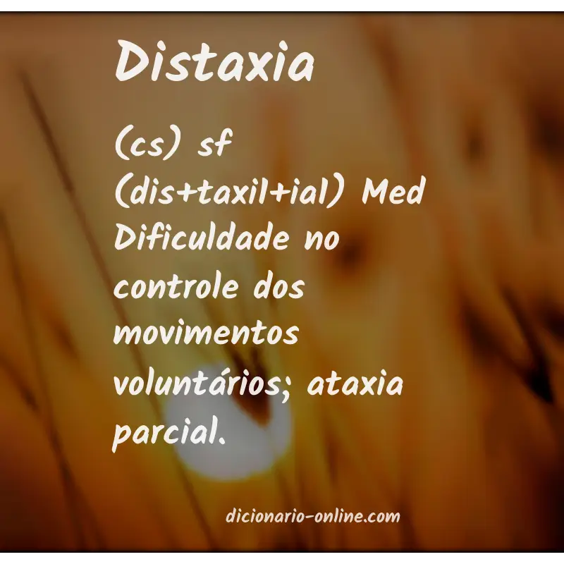 Significado de distaxia