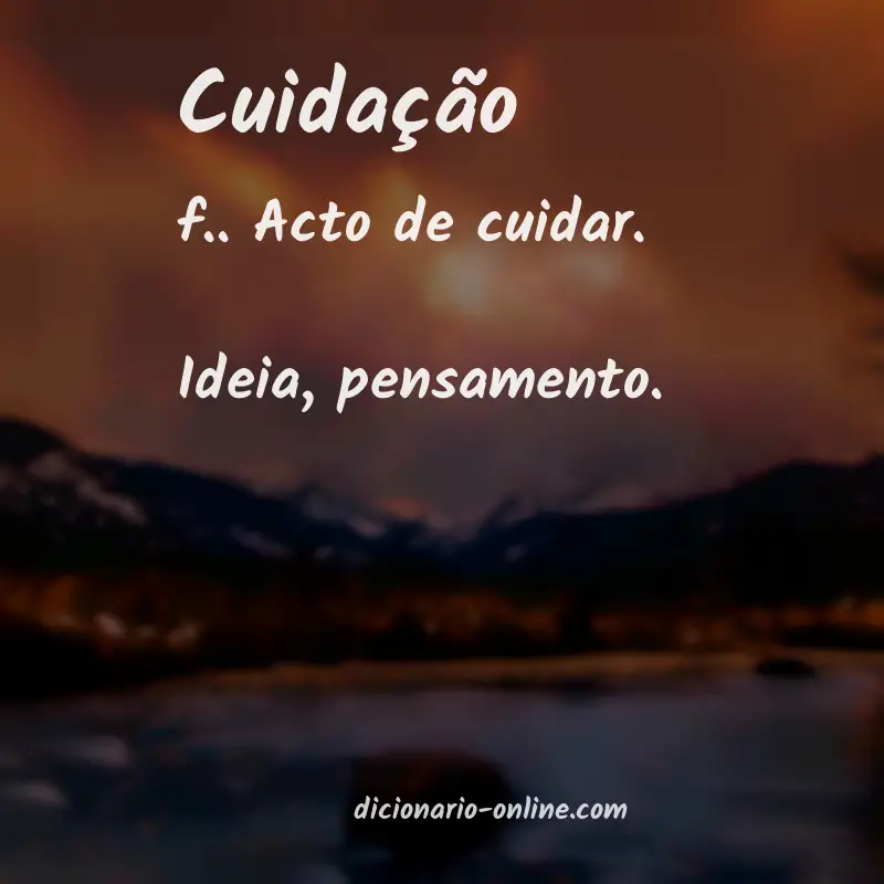 Significado de cuidação