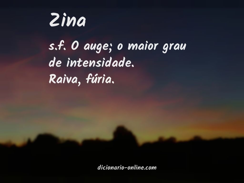 Significado de zina