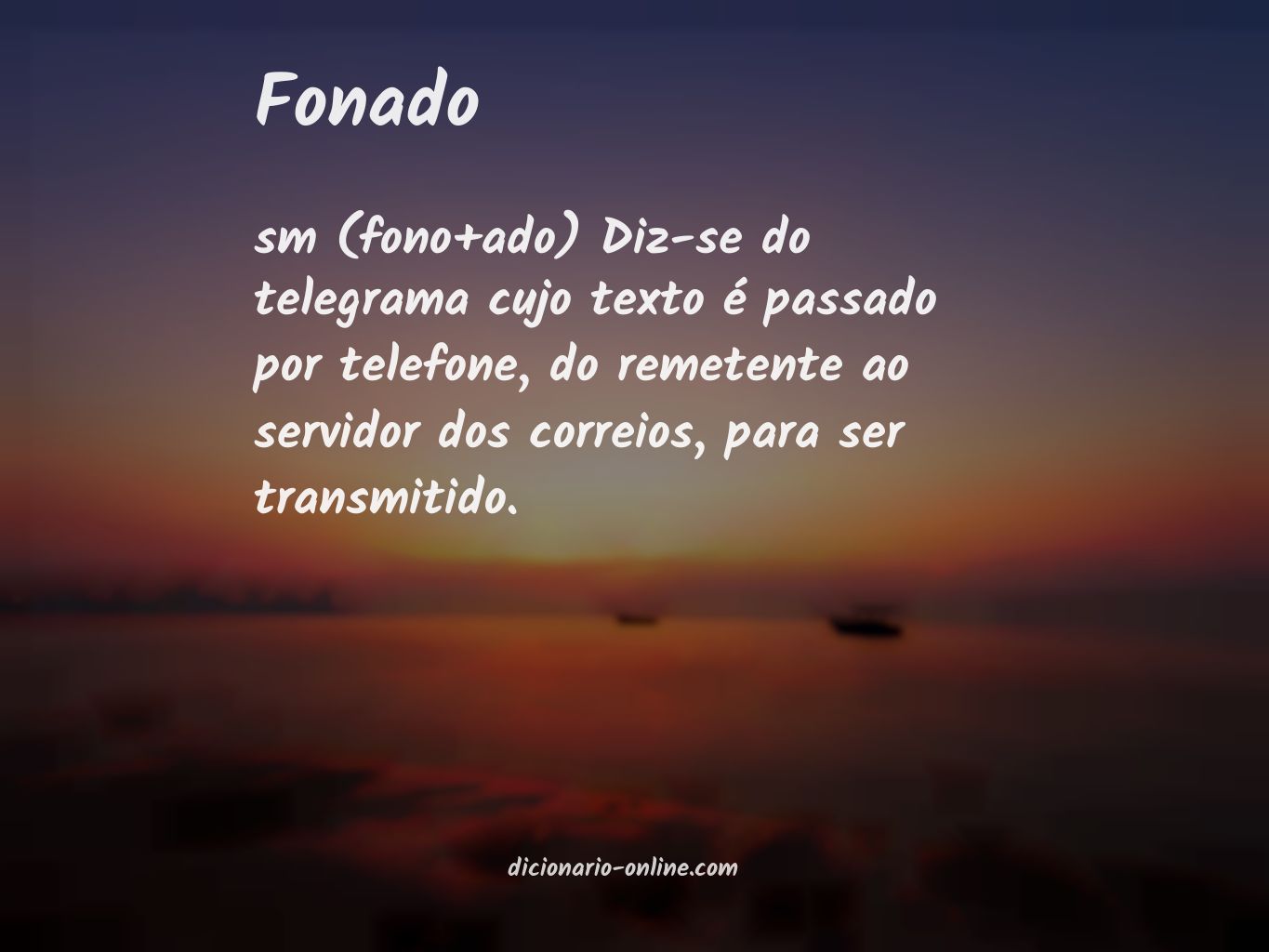 Significado de fonado