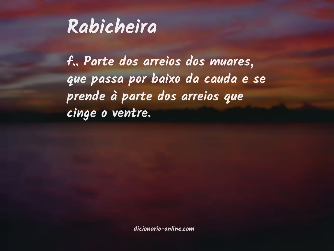 Significado de rabicheira