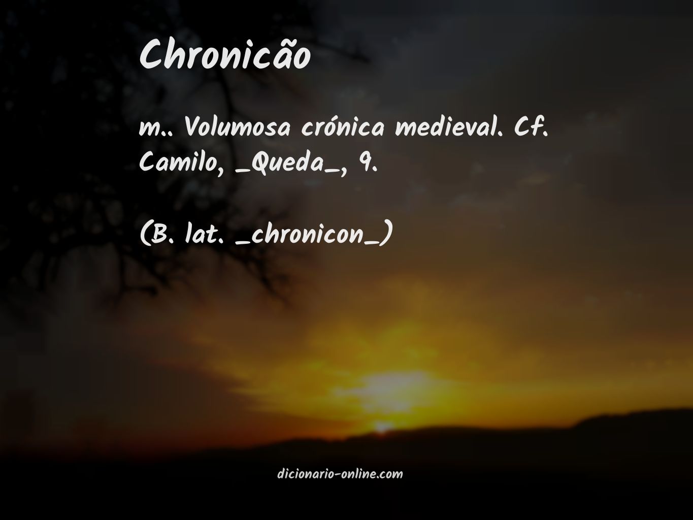 Significado de chronicão