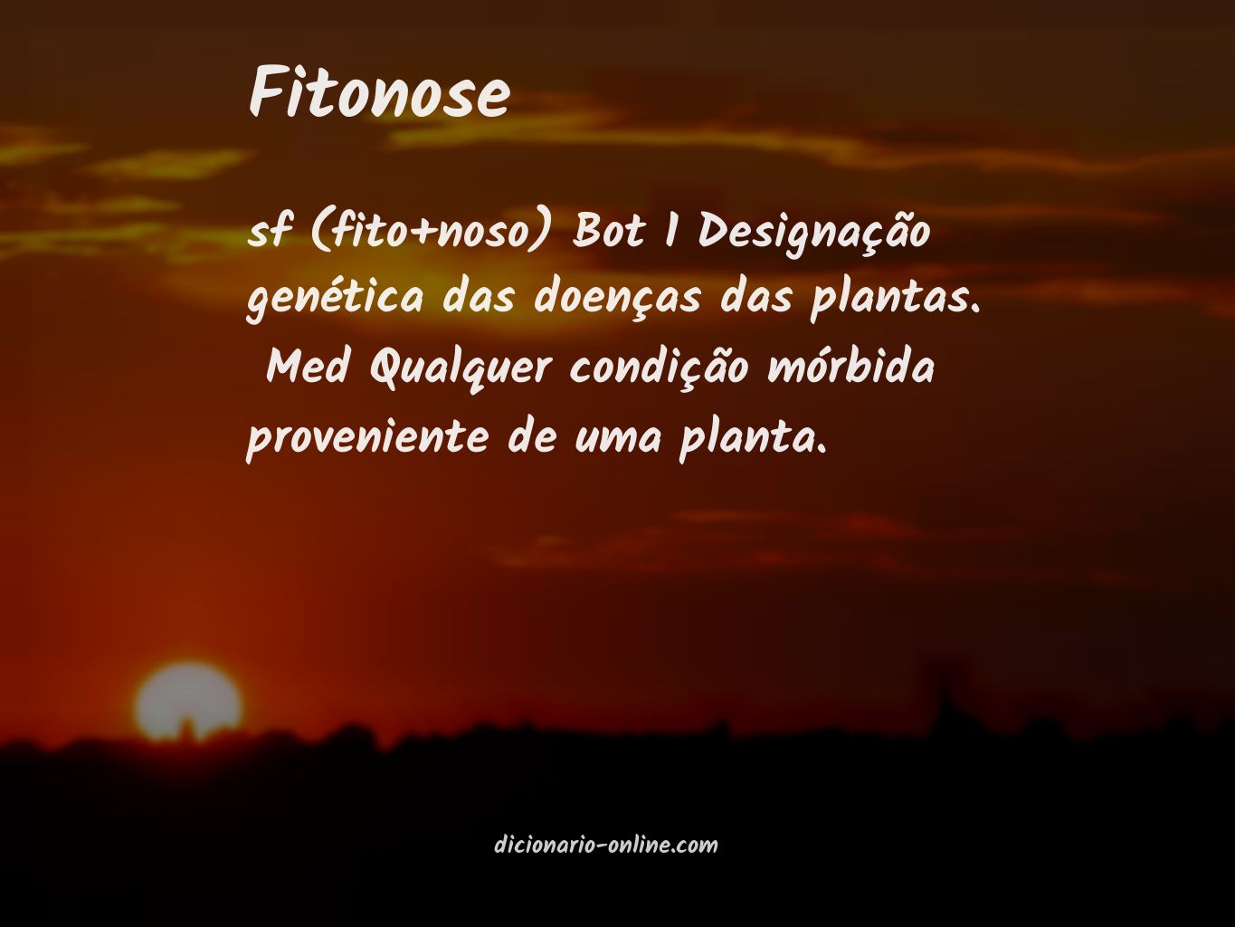 Significado de fitonose