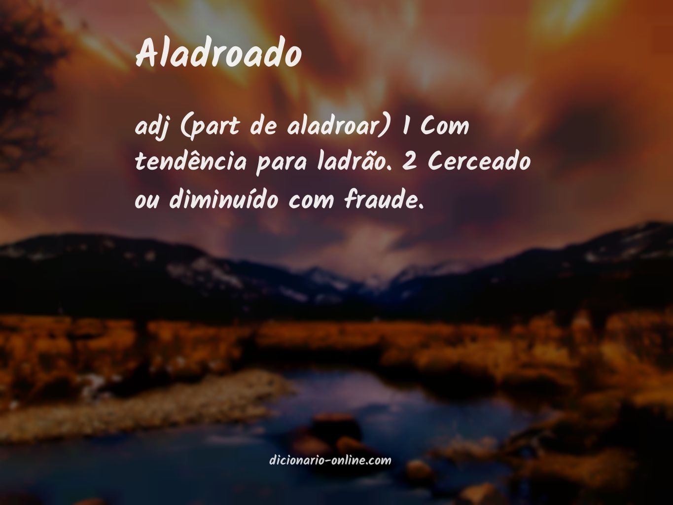 Significado de aladroado