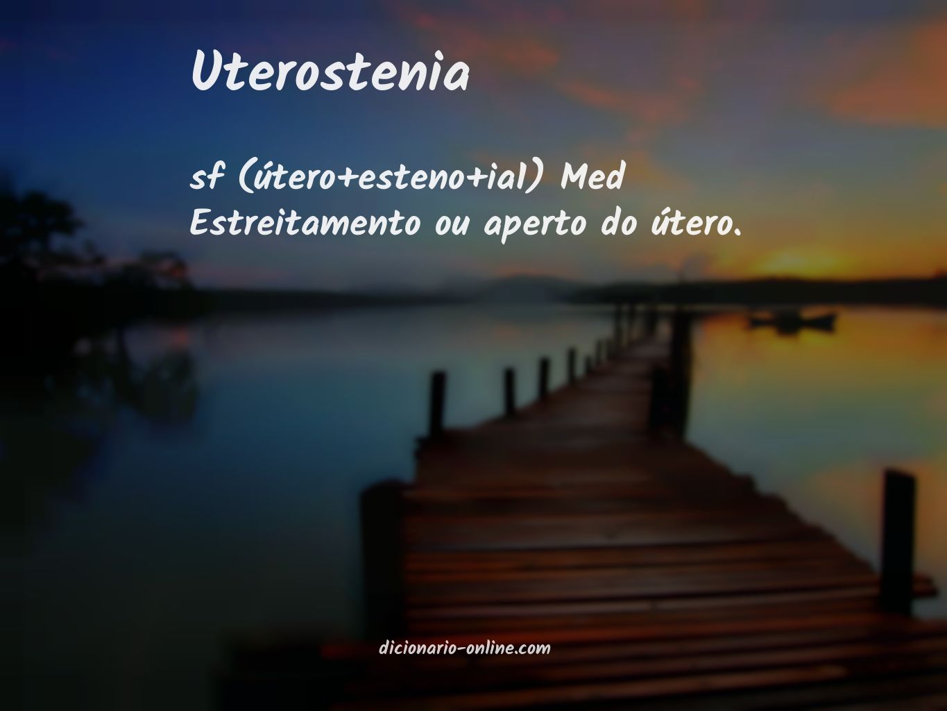 Significado de uterostenia