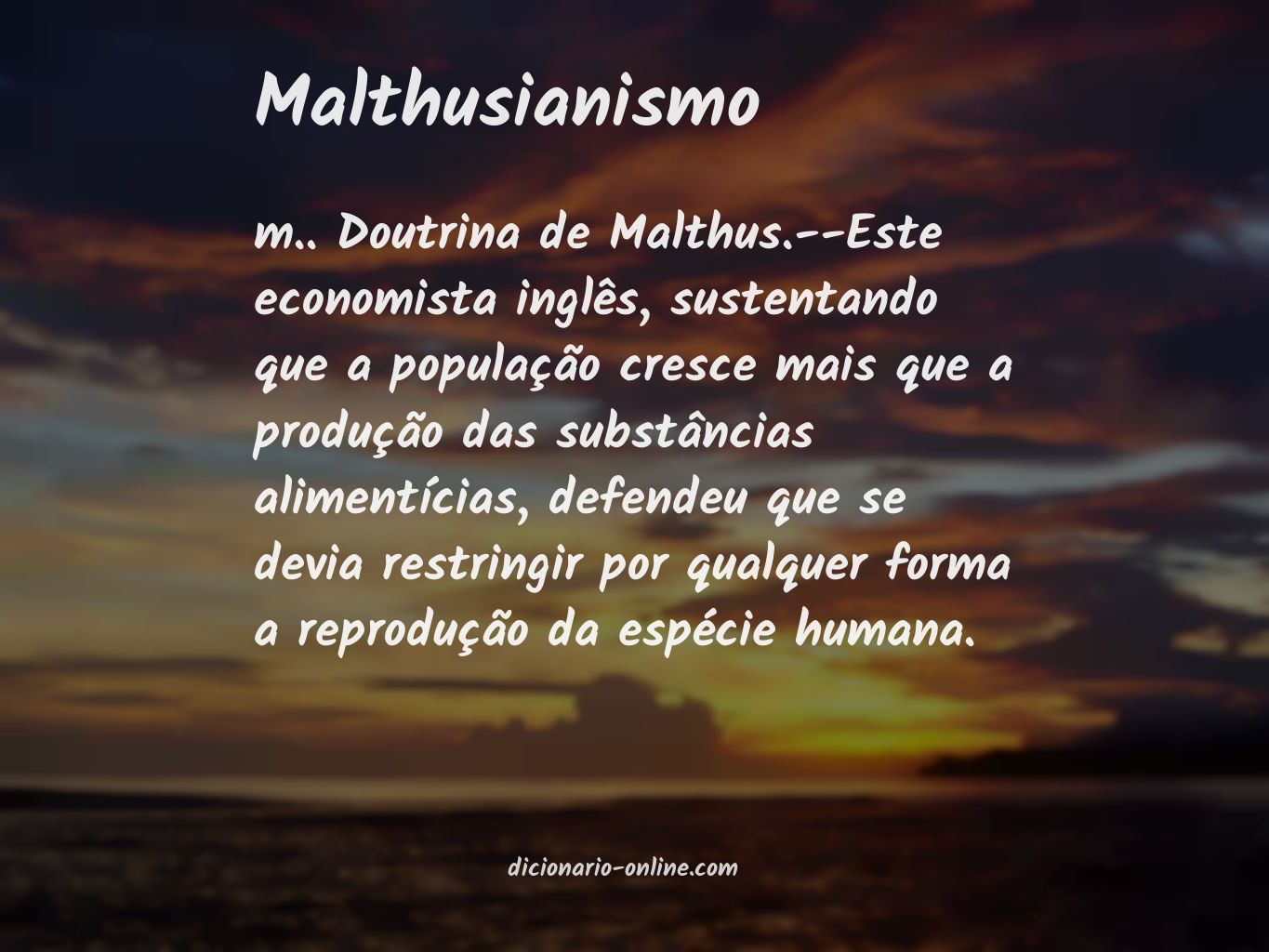 Significado de malthusianismo