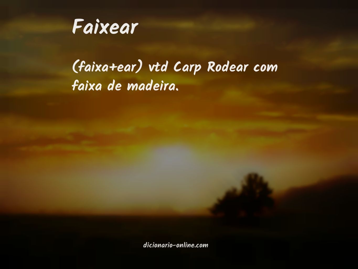 Significado de faixear