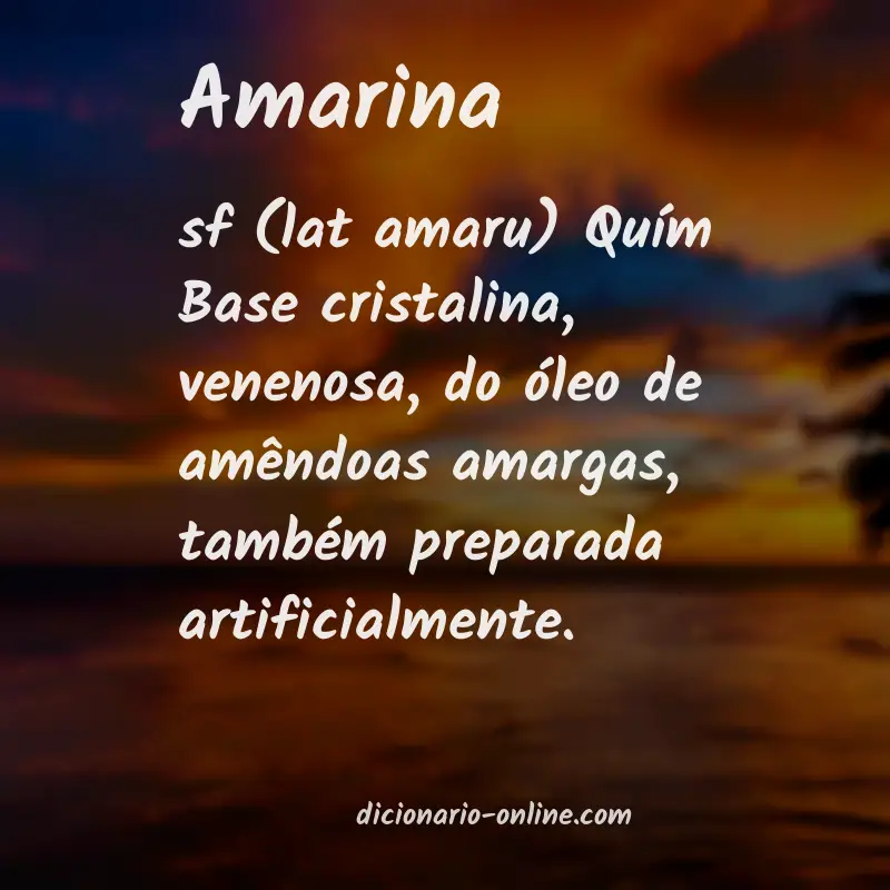 Significado de amarina