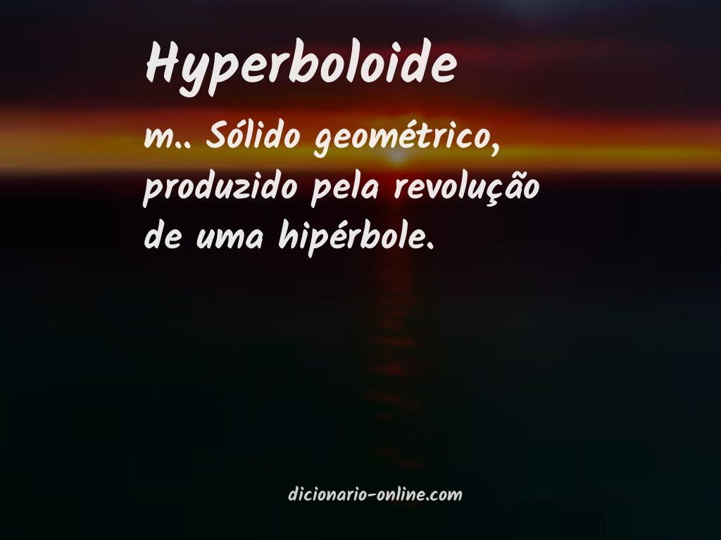 Significado de hyperboloide
