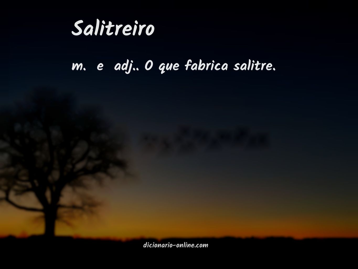 Significado de salitreiro