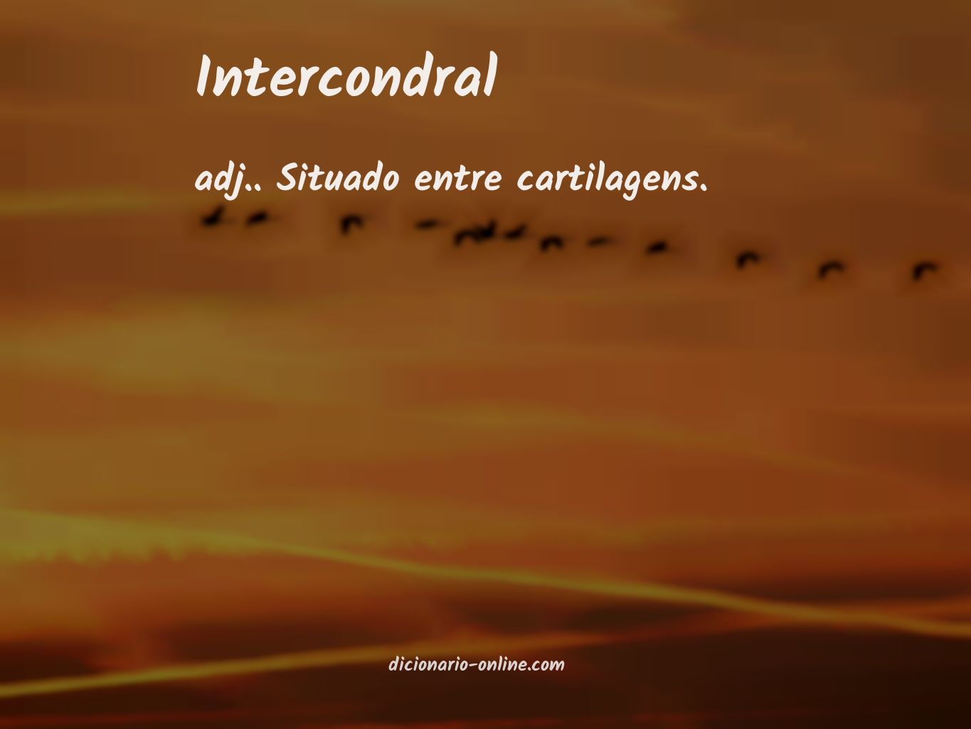 Significado de intercondral