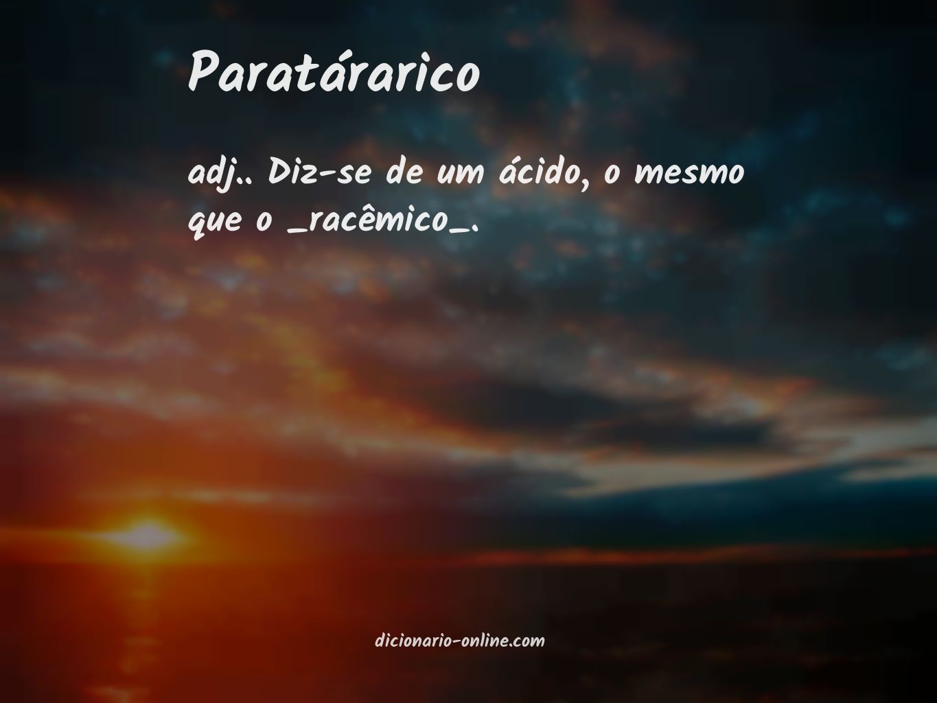 Significado de paratárarico