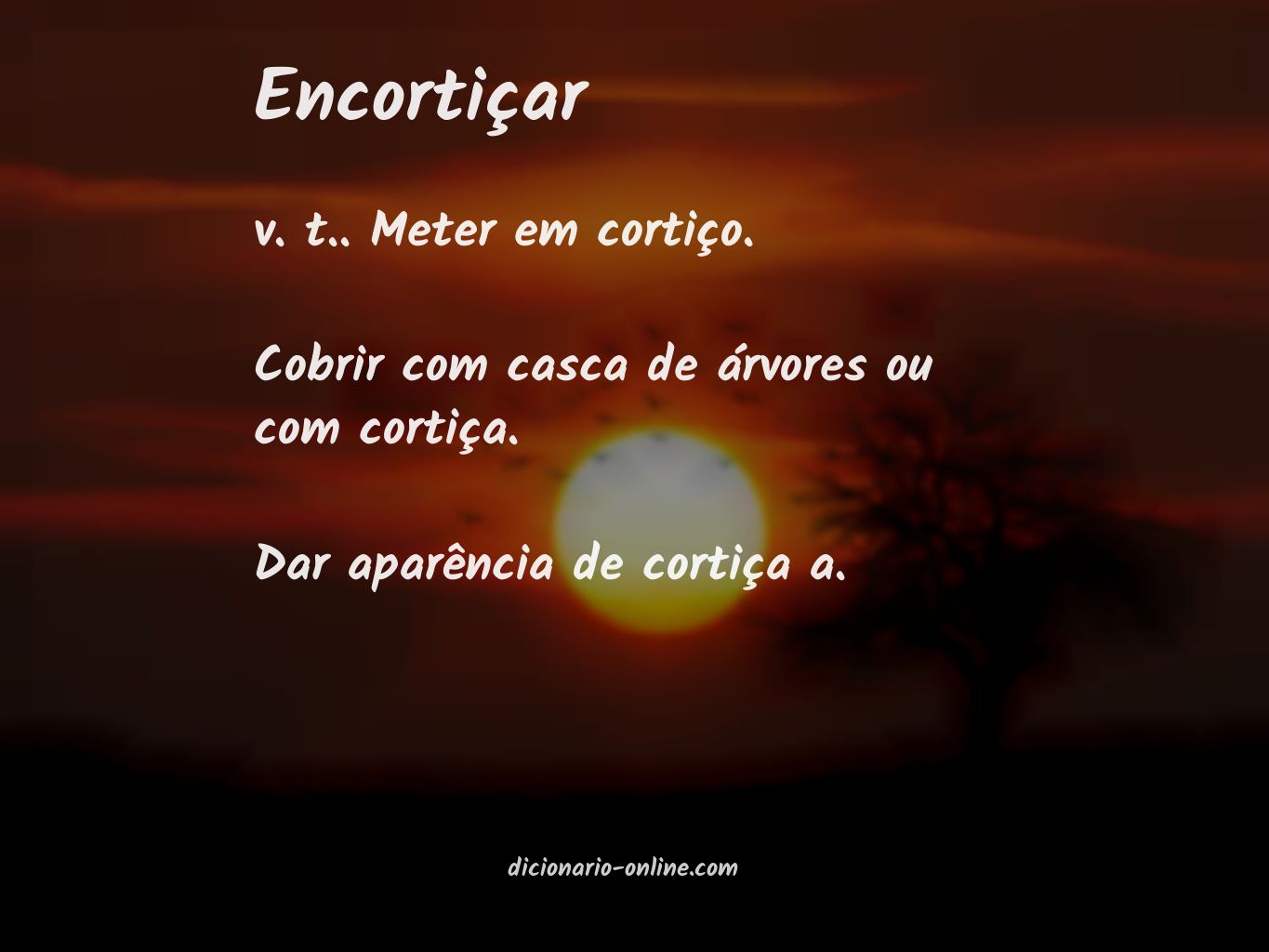 Significado de encortiçar