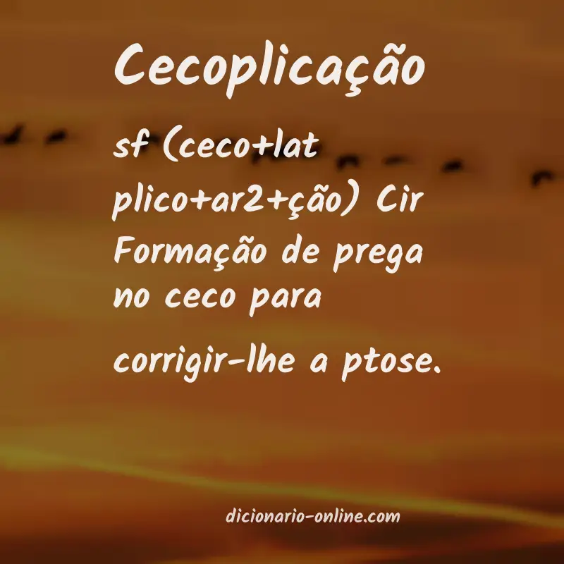 Significado de cecoplicação