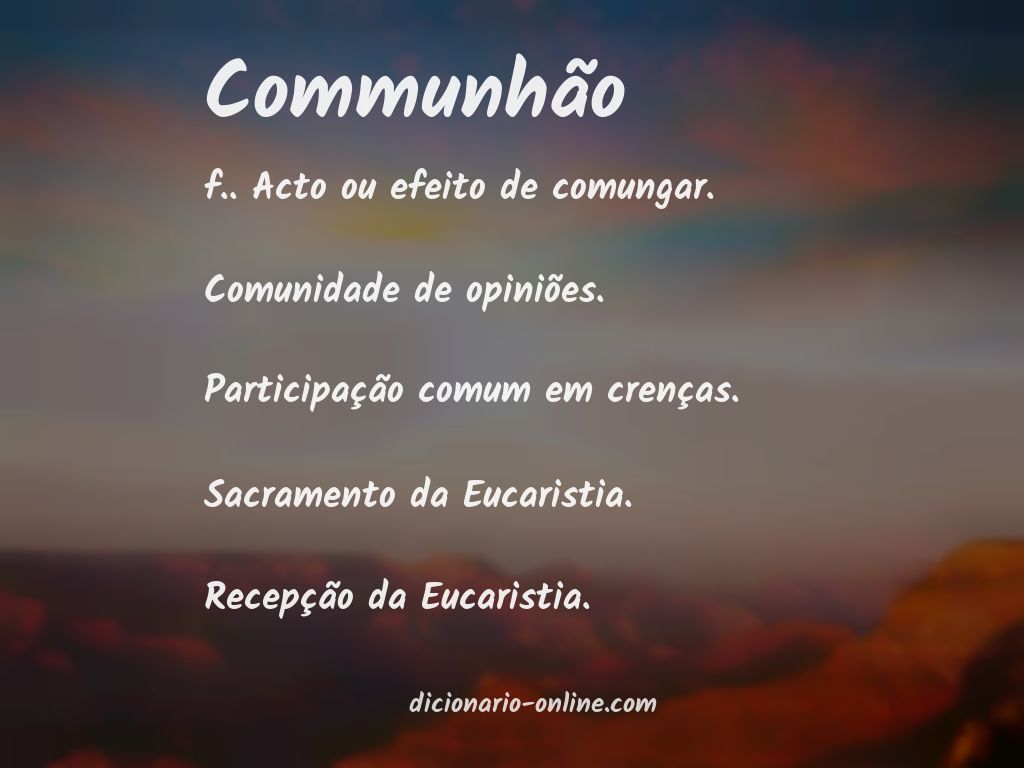 Significado de communhão