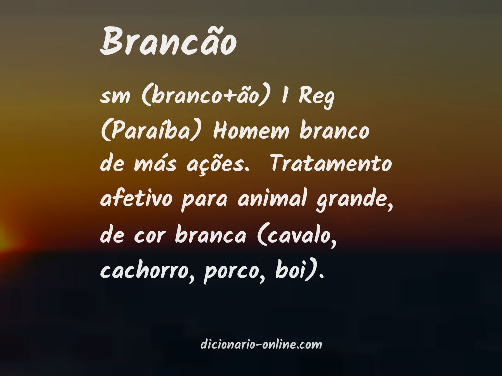 Significado de brancão