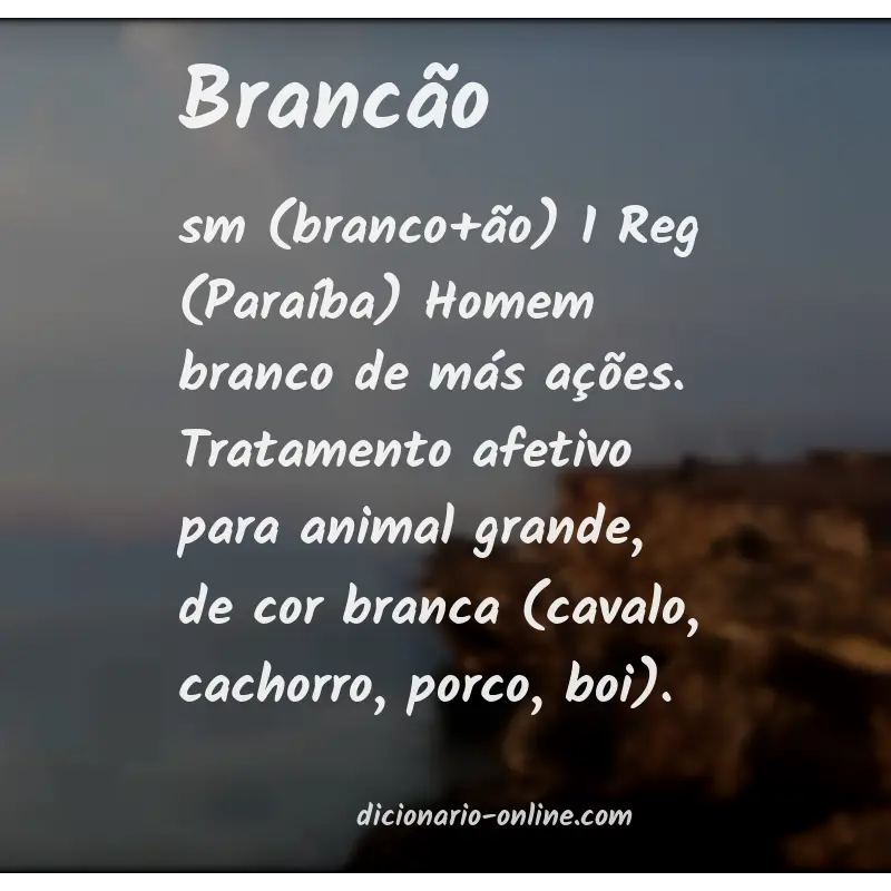 Significado de brancão