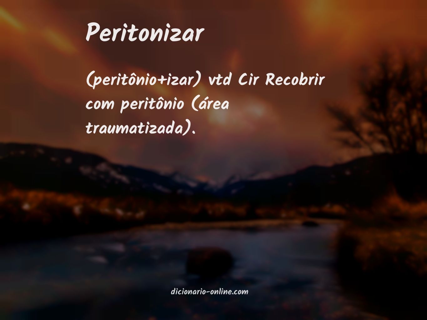 Significado de peritonizar