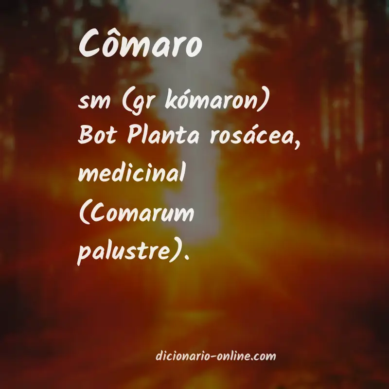 Significado de cômaro