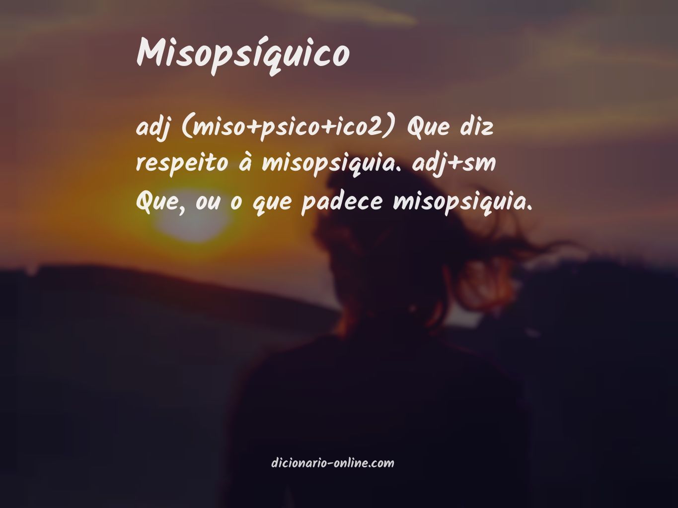 Significado de misopsíquico