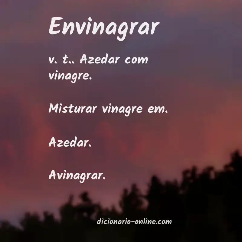 Significado de envinagrar