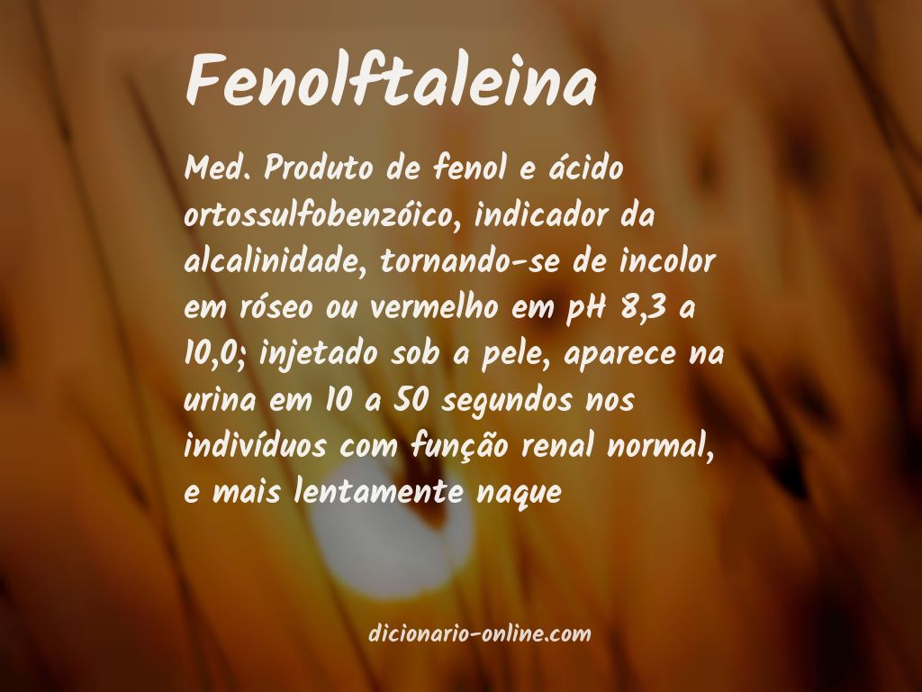 Significado de fenolftaleína