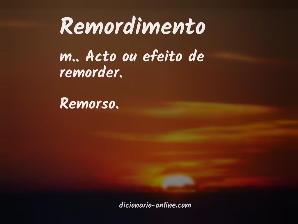 Significado de remordimento