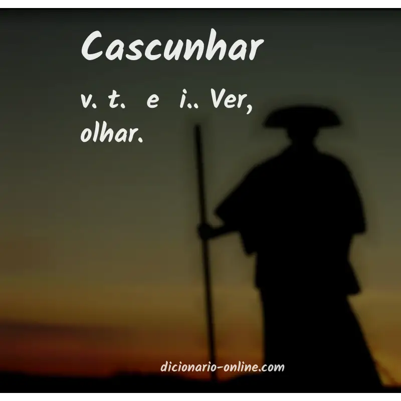 Significado de cascunhar