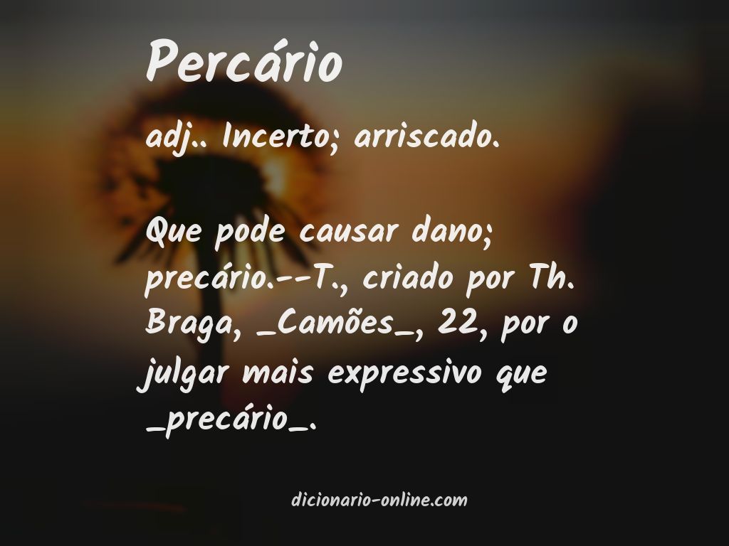 Significado de percário