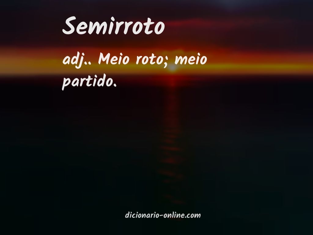 Significado de semirroto